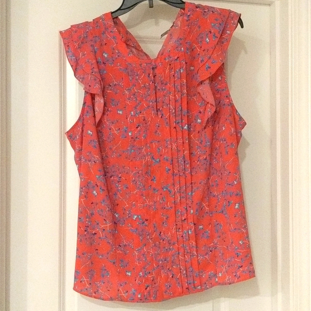 Pink floral blouse